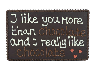 Bonvanie chocolade I like you more than chocolate - Chocoladeplakkaat