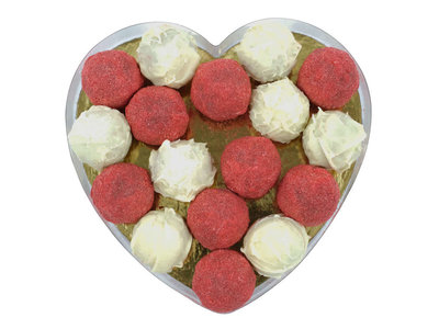 Teddy en Coco chocolade Truffels in hartendoos
