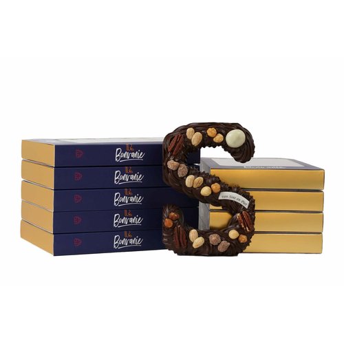 Bonvanie chocolade Luxe handgespoten chocoladeletter melk, diverse maten