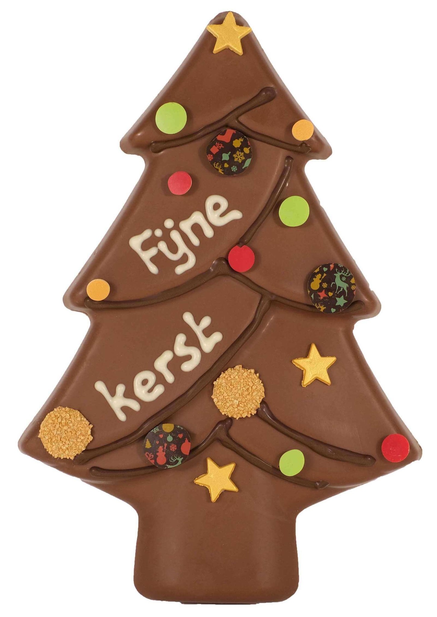Kerstboom met tekst van chocolade Bonvanie