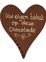 Teddy en Coco chocolade Eigen opschrift - Chocoladehart XL