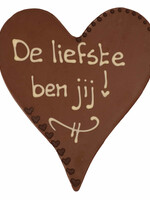 Teddy en Coco chocolade De liefste ben jij! -  Chocoladehart XL