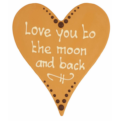 Bonvanie chocolade Love you to the moon and back - Chocoladehart  XL