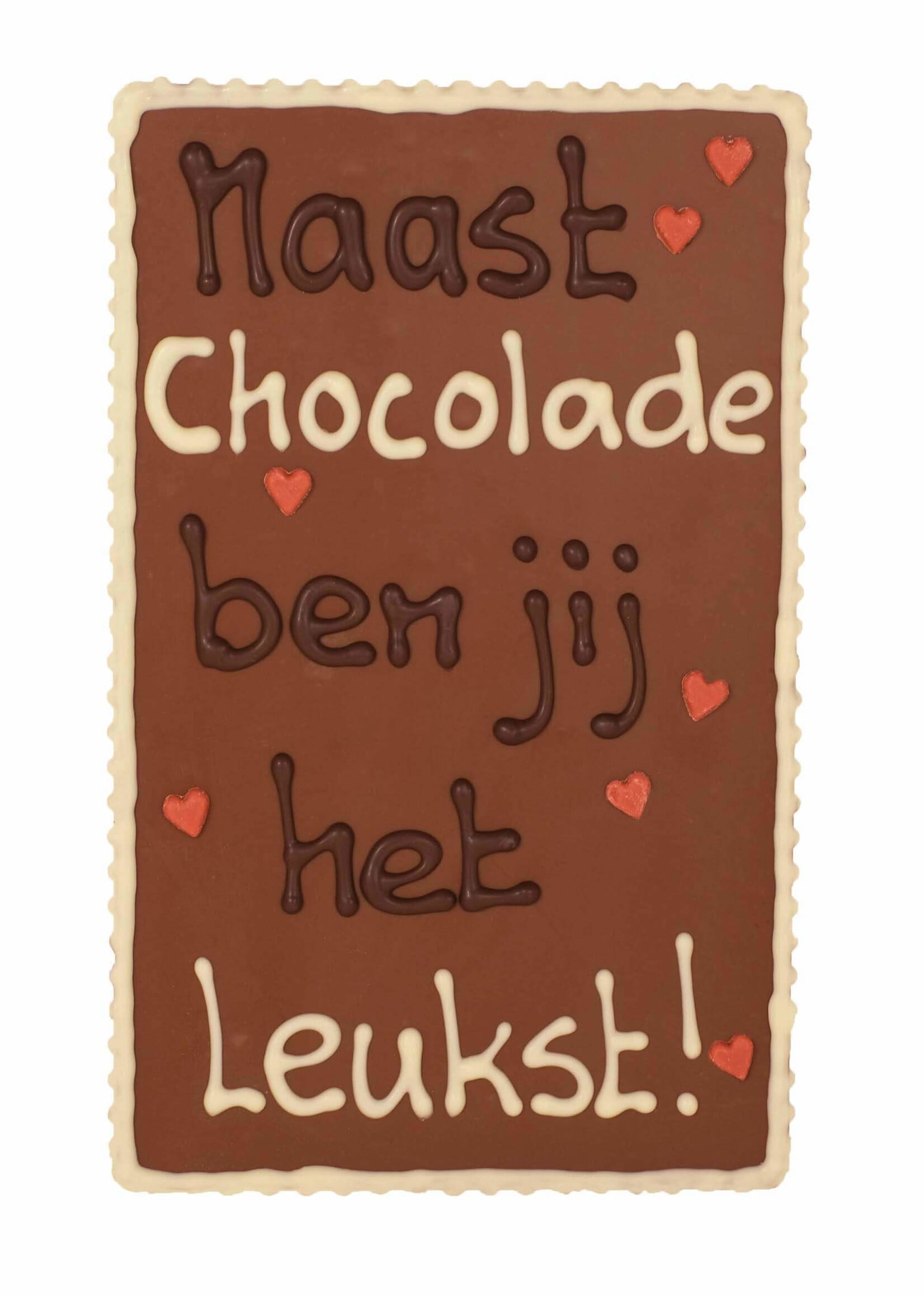 Teddy en Coco chocolade Naast chocolade ben jij het leukst - Chocoladeplakkaat