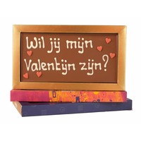 Wil je mijn valentijn zijn? - Chocoladereep met tekst