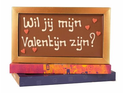 Teddy en Coco chocolade Wil je mijn valentijn zijn? - Chocoladereep met tekst