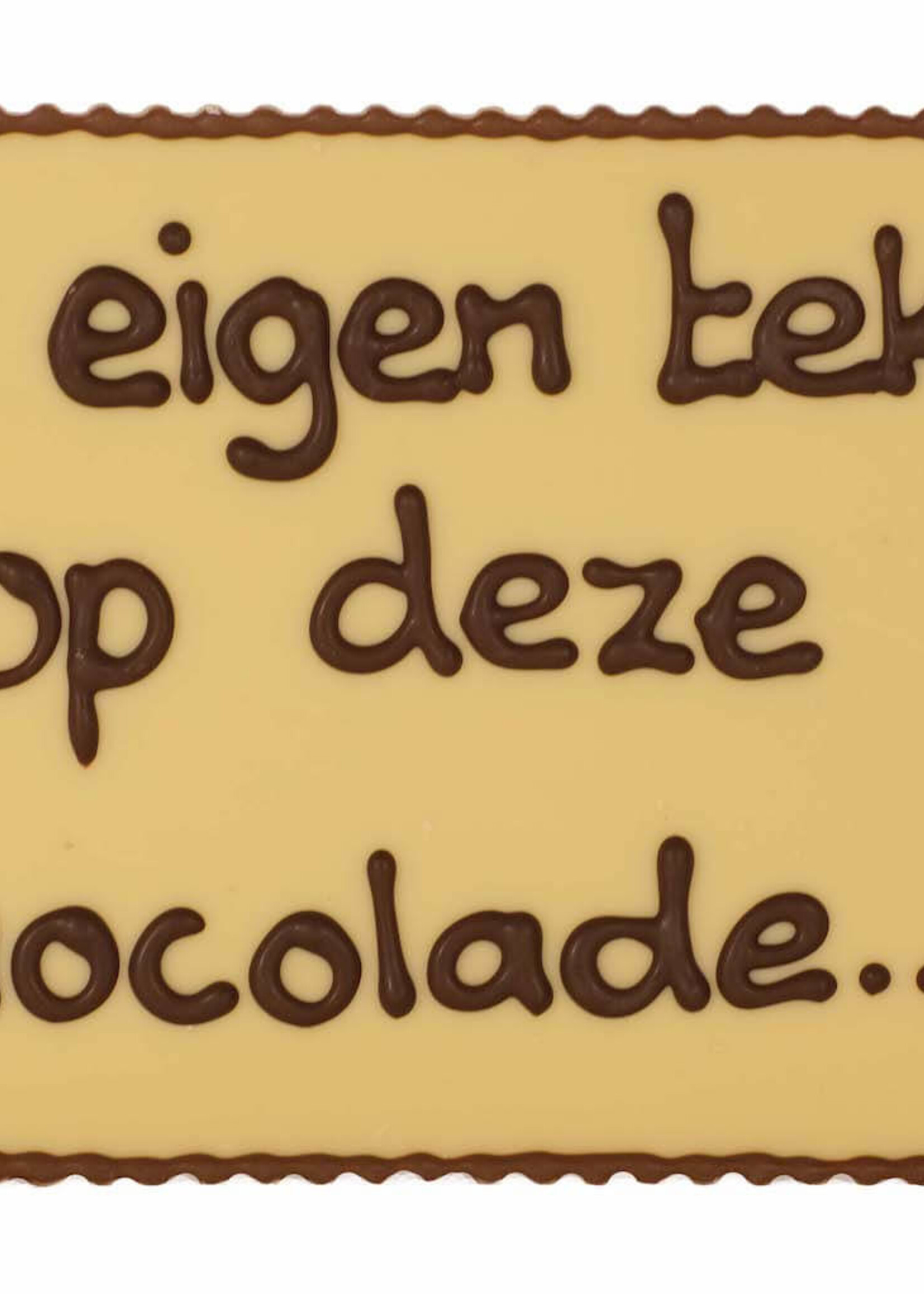 Teddy en Coco chocolade Chocoladeplakkaat met eigen tekst