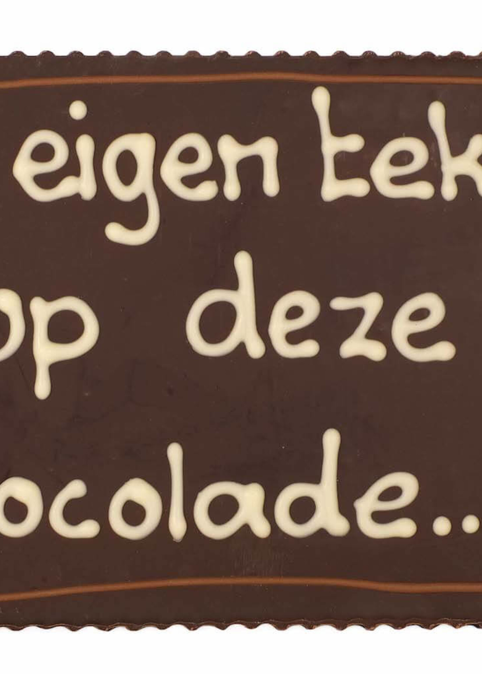 Teddy en Coco chocolade Chocoladeplakkaat met eigen tekst