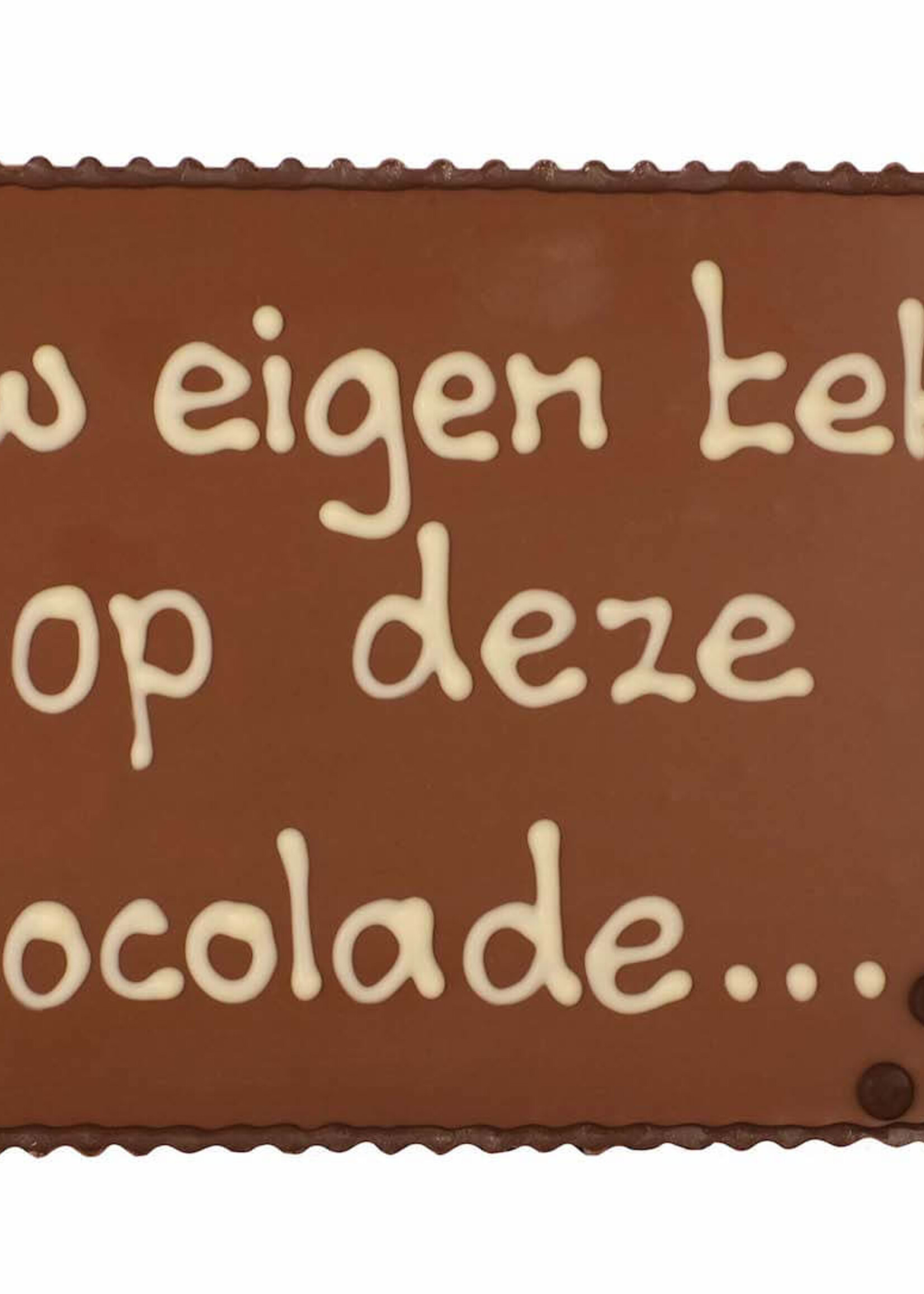 Teddy en Coco chocolade Chocoladeplakkaat met eigen tekst