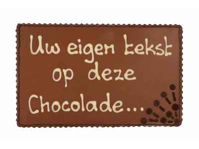 Teddy en Coco chocolade Chocoladeplakkaat met eigen tekst