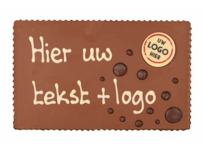 Bonvanie chocolade Chocoladeplakkaat met eigen tekst en logo