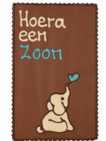 Teddy en Coco chocolade Hoera een zoon - Chocoladeplakkaat