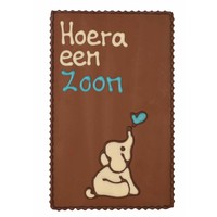 Hoera een zoon - Chocoladeplakkaat