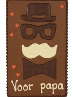 Teddy en Coco chocolade Voor papa - Chocoladeplakkaat