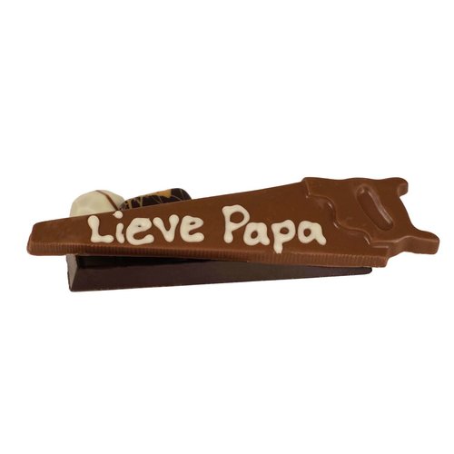 Bonvanie chocolade Lieve papa - bonbonplaatje met zaag