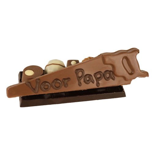 Bonvanie chocolade Voor papa - bonbonplaatje met zaag