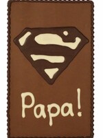 Teddy en Coco chocolade Super papa - Chocoladeplakkaat