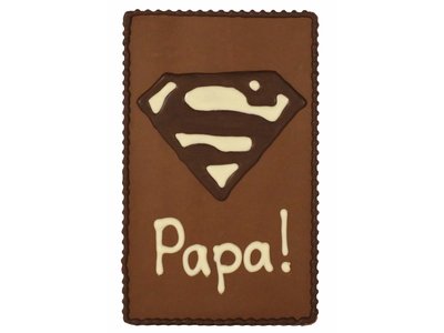 Teddy en Coco chocolade Super papa - Chocoladeplakkaat