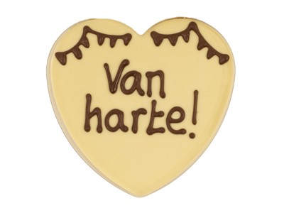 Teddy en Coco chocolade Chocoladehart in hartendoos - van harte!