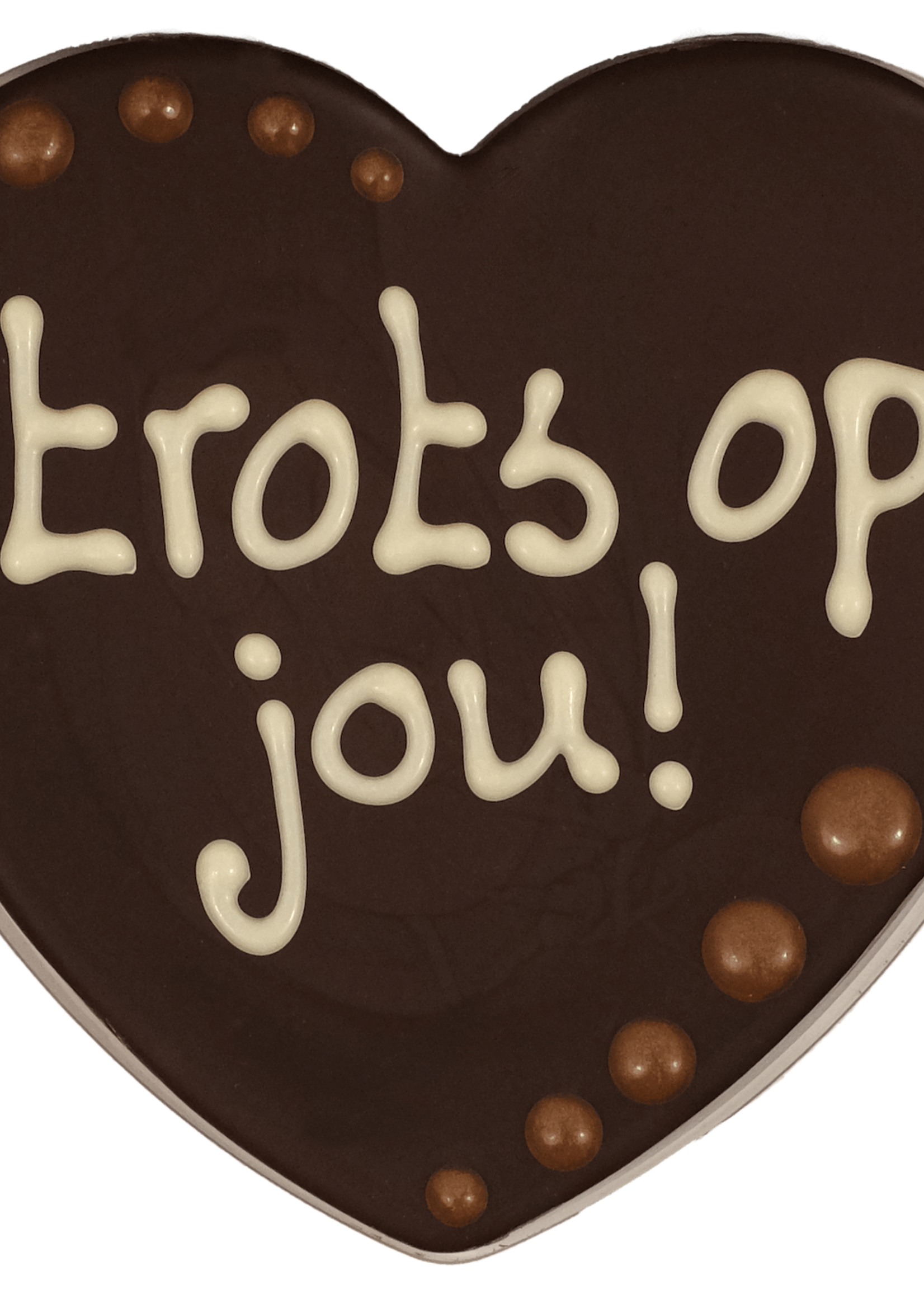 Teddy en Coco chocolade Chocoladehart in hartendoos - trots op jou!