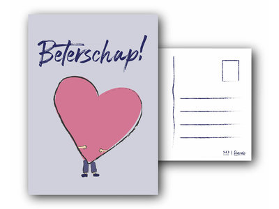 Teddy en Coco chocolade Kaart met tekst: Beterschap!