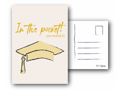 Teddy en Coco chocolade Kaart met tekst: In the pocket! You rocked it!