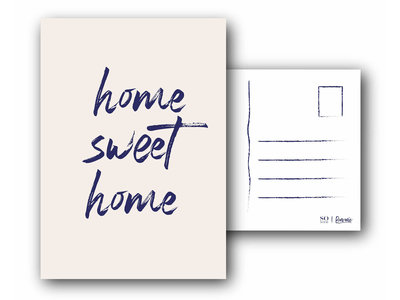 Teddy en Coco chocolade Kaart met tekst: Home sweet home