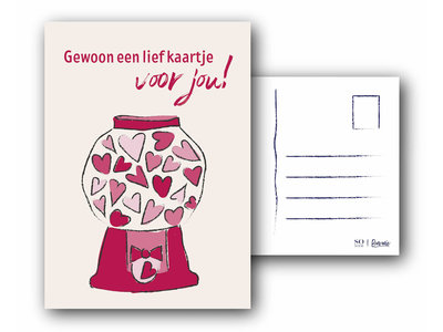 Teddy en Coco chocolade Kaart met tekst: Gewoon een lief kaartje voor jou!