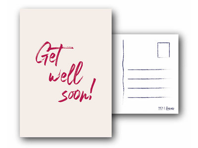 Teddy en Coco chocolade Kaart met tekst: Gett well soon!