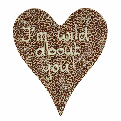 Bonvanie chocolade Panterprint chocoladehart: I'm wild about you