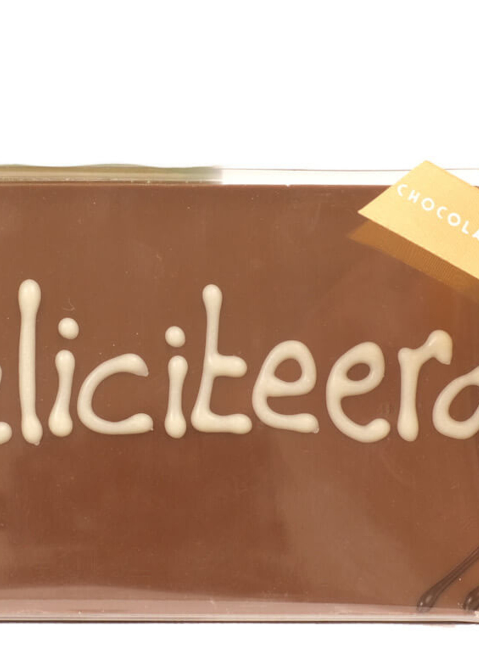 Teddy en Coco chocolade Gefeliciteerd - chocoladereepje met tekst