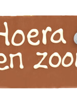 Teddy en Coco chocolade Hoera een zoon - chocoladereepje met tekst