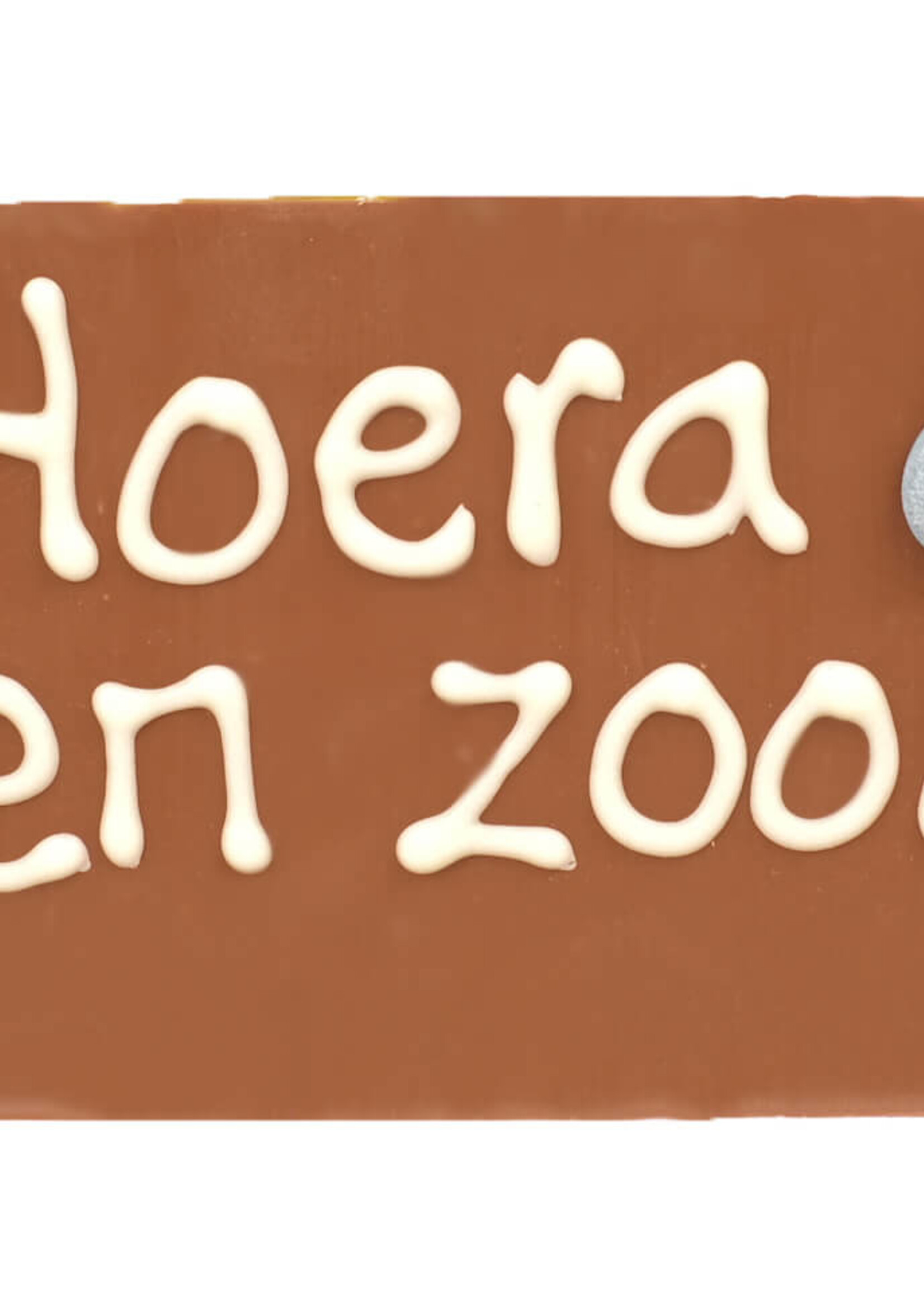 Teddy en Coco chocolade Hoera een zoon - chocoladereepje met tekst