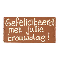 Gefeliciteerd met jullie trouwdag - chocoladereepje met tekst