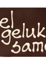 Teddy en Coco chocolade Veel geluk samen - chocoladereepje met tekst