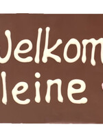 Teddy en Coco chocolade Welkom kleine - chocoladereepje met tekst