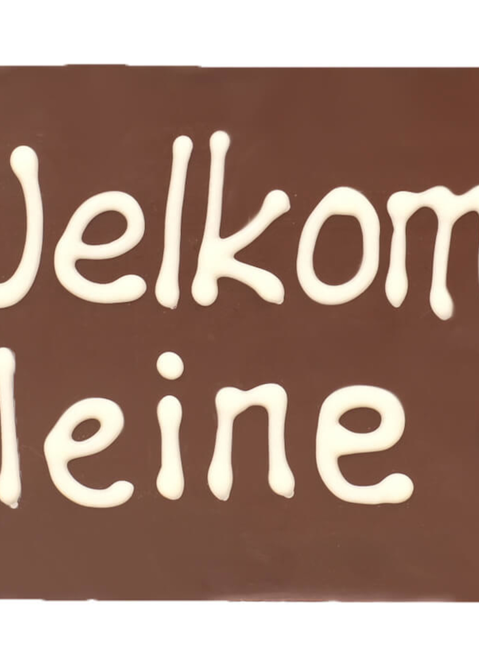 Teddy en Coco chocolade Welkom kleine - chocoladereepje met tekst
