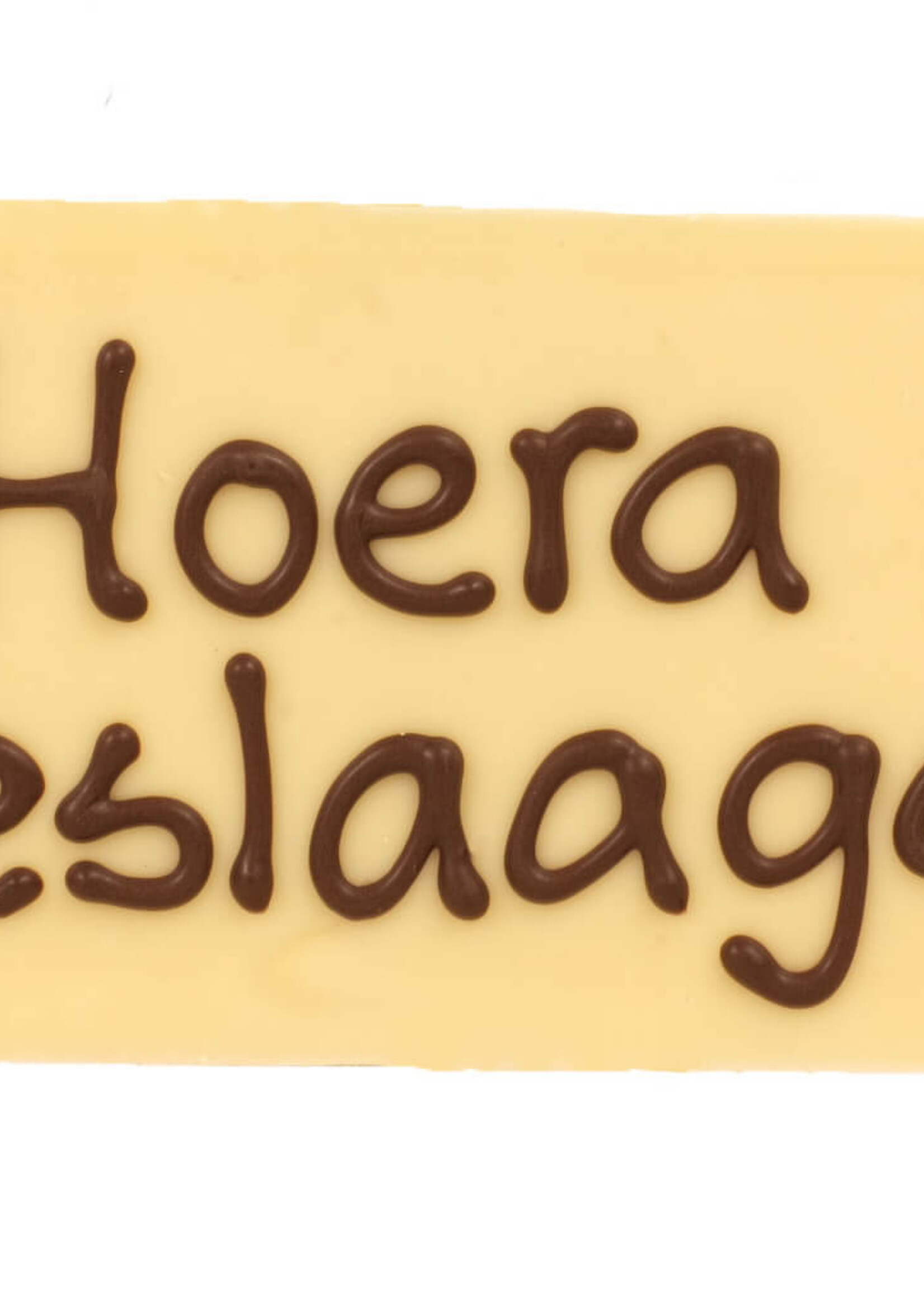 Teddy en Coco chocolade Hoera geslaagd! - chocoladereepje met tekst
