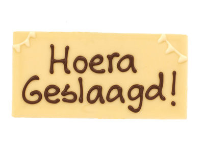 Bonvanie chocolade Hoera geslaagd! - chocoladereepje met tekst