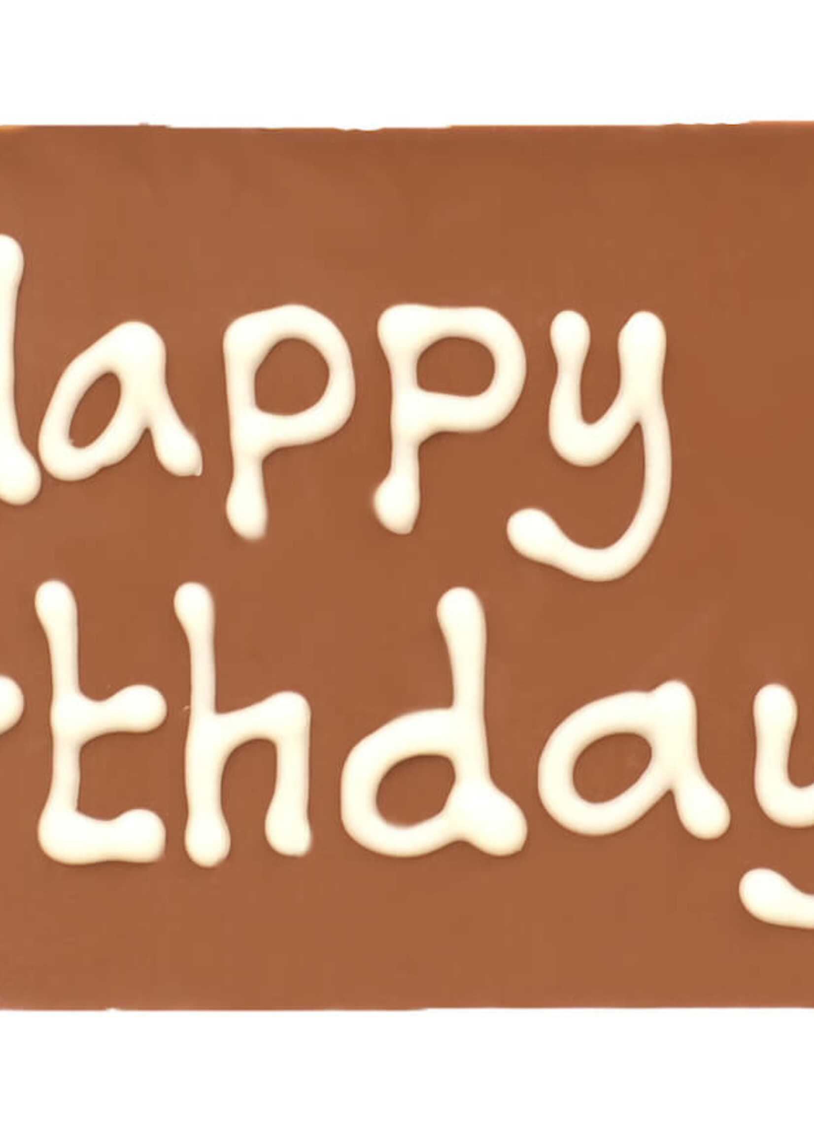 Teddy en Coco chocolade Happy birthday! - chocoladereepje met tekst