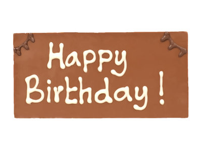 Bonvanie chocolade Happy birthday! - chocoladereepje met tekst