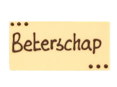 Bonvanie chocolade Beterschap - chocoladereepje met tekst