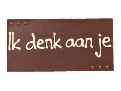 Bonvanie chocolade Ik denk aan je - chocoladereepje met tekst