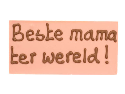 Teddy en Coco chocolade Beste mama ter wereld! - chocoladereepje met tekst