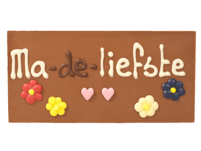 Teddy en Coco chocolade Ma de liefste - chocoladereepje met tekst