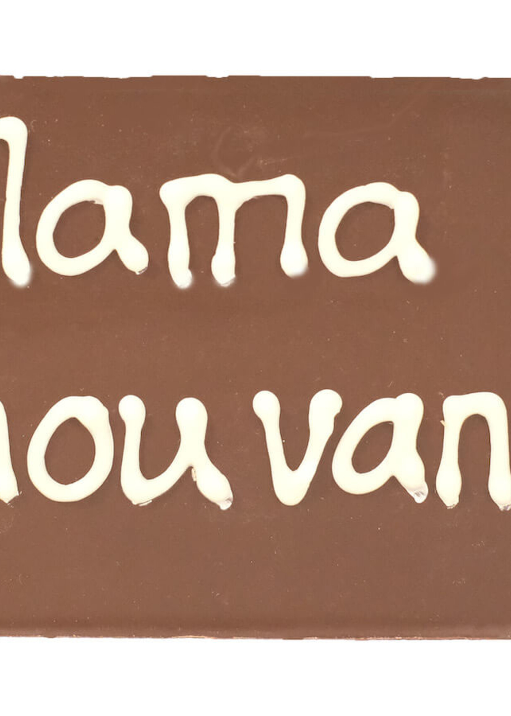Teddy en Coco chocolade Mama ik hou van jou - chocoladereepje met tekst