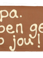 Teddy en Coco chocolade Opa ik ben gek op jou! - chocoladereepje met tekst