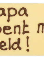 Teddy en Coco chocolade Papa jij bent mijn held! - chocoladereepje met tekst