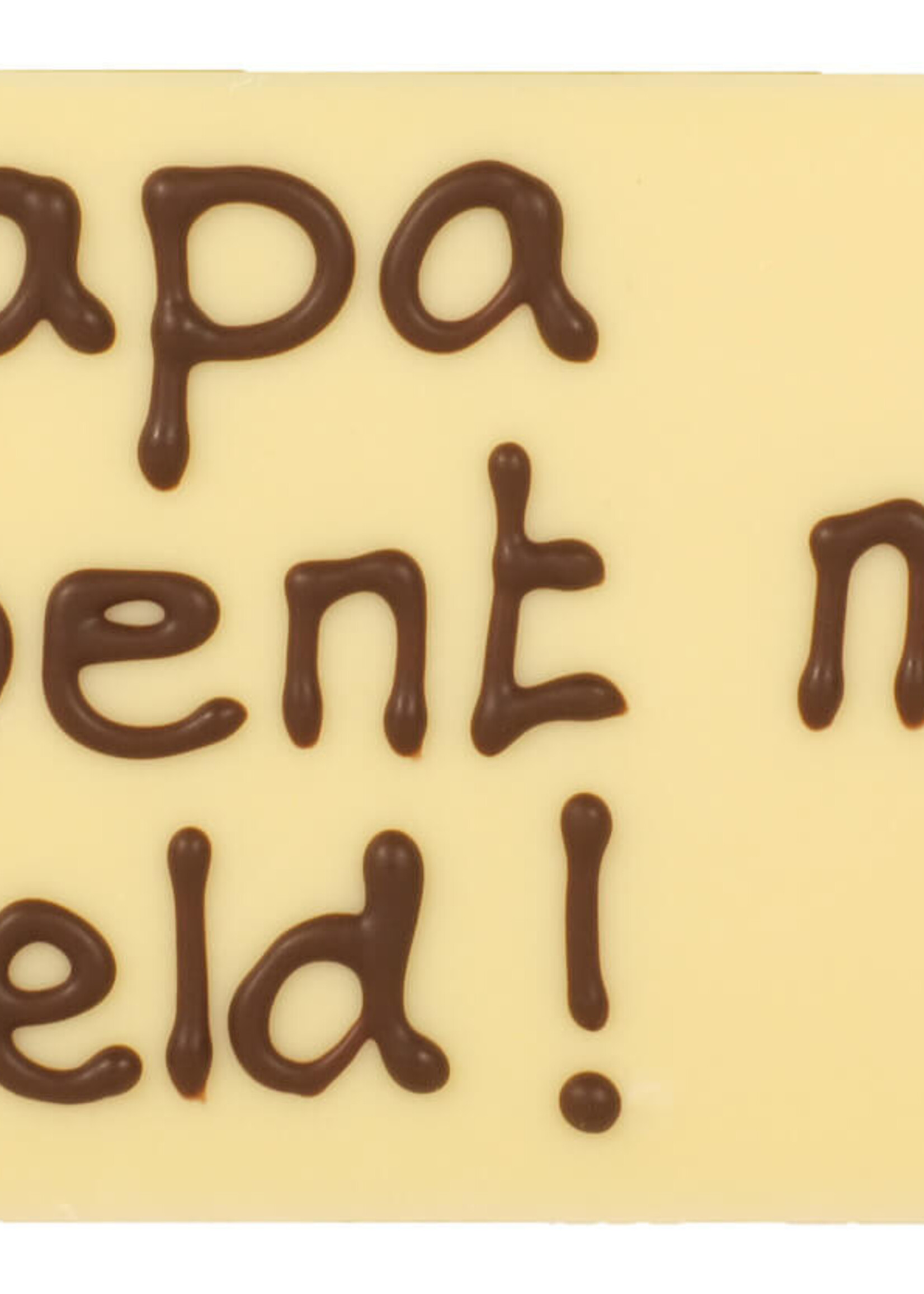Teddy en Coco chocolade Papa jij bent mijn held! - chocoladereepje met tekst