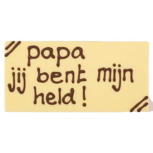 Bonvanie chocolade Papa jij bent mijn held! - chocoladereepje met tekst